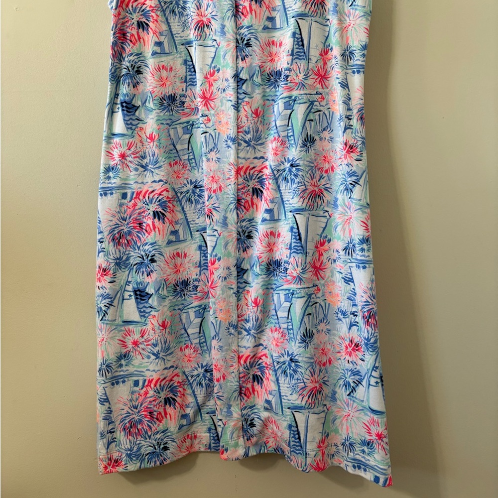 Lilly Pulitzer Larsen Shift Dress Sea to Shining Sea Engineered Shift Dress Sz M - Picture 12 of 12